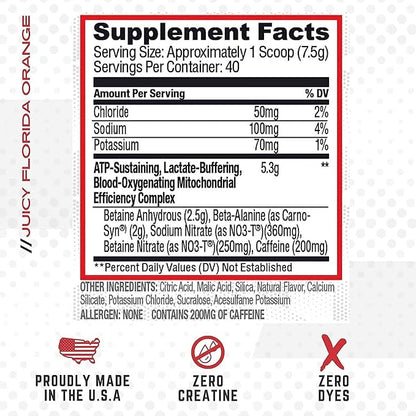 Purus Labs CONDENSE PreWorkout Powder, 40 Servings (Juicy Florida Orange)