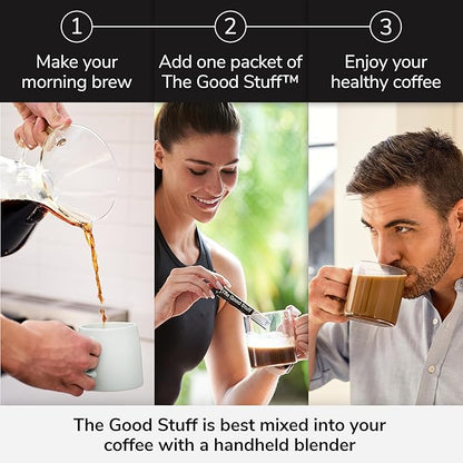 For Wellness The Good Stuff™ Focus Blend (30 Stick Packs), Non-Dairy Coffee Supplement – Stimulates Cognitive Function & Mental Clarity
