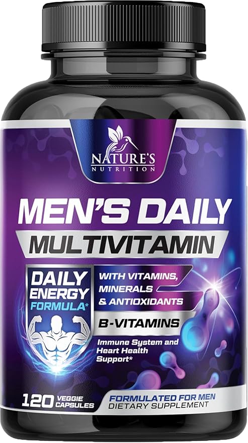 Multivitamin for Men - Mens Multivitamins for Daily Nutritional Support, Men's Multivitamin with Vitamin A, C, D, E, B12, Zinc & More, Immune Health & Energy Support Vitamins Supplement - 120 Capsules