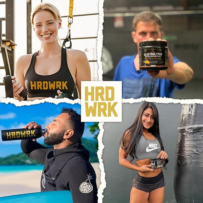 HRDWRK Electrolytes Powder with Magnesium, Potassium - Sugar Free Electrolytes Boost Endurance and Reduce Fatigue with This Electrolytes Supplement - Maximum Hydration - Keto Friendly