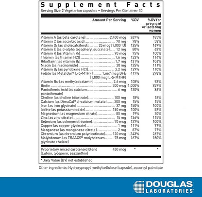 Douglas Laboratories Prenatal | Essential Vitamins and Minerals to Support Maternal Health During Pregnancy* | 60 Capsules