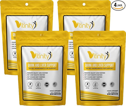 Anti Drink Support Supplement-15+Key Ingredients for Craving Support,Liver Health,Kudzu, Milk Thistle,Holy Basil,DHM,All Natural Cleanse,Gradual Reduction,Nutrient Replenisher Tablets(60 Days)