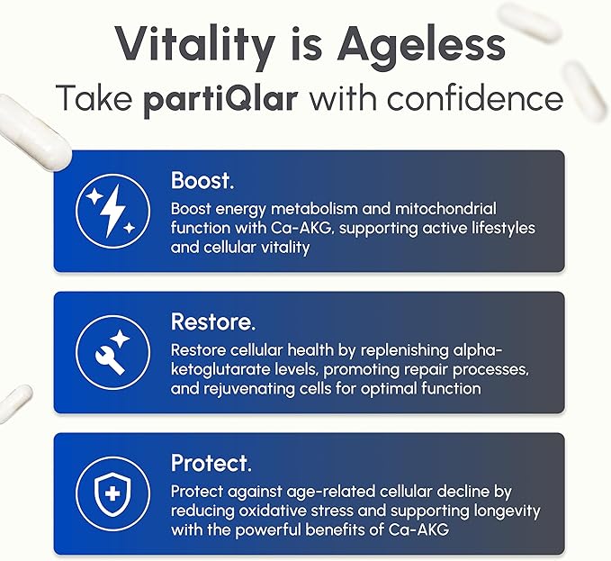 CA AKG Supplement - Pure Alpha Ketoglutarate - Calcium AKG Supplement 1000mg per 2 Capsule Serving - Supports Cellular Energy, and Healthy Aging Process - Made in The USA - 60 Capsules