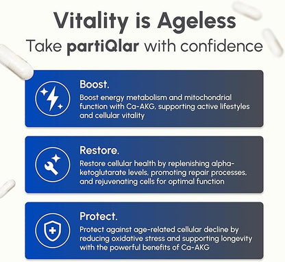 CA AKG Supplement - Pure Alpha Ketoglutarate - Calcium AKG Supplement 1000mg per 2 Capsule Serving - Supports Cellular Energy, and Healthy Aging Process - Made in The USA - 60 Capsules