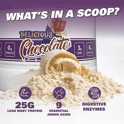 EHP Labs OxyWhey Whey Protein Isolate Powder - 25g of Whey Isolate Protein Powder, Meal Replacement Shake, Sugar Free Protein Powder - 25 Serves (Delicious Chocolate)