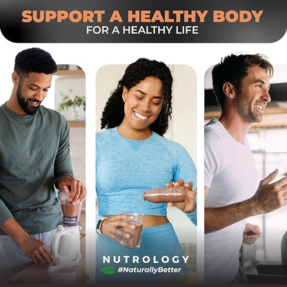 Nutrology TRIPACT Protein Powder, Creamy Chocolate Flavor, 7-in-1 Meal Replacement Shake with Grass Fed Whey Protein Powder, Pea Protein Powder, Greens, Probiotics & BCAAs, 20 Servings