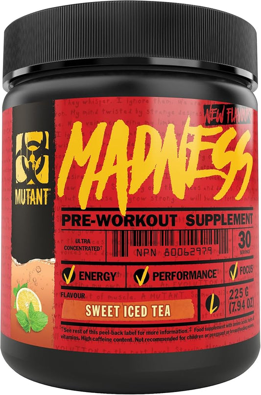 MUTANT MADNESS - Redefines the Pre-Workout Powder Experience and Takes it to a Whole New Extreme Level, Engineered Exclusively for High-Intensity Workouts (Sweet Iced Tea)