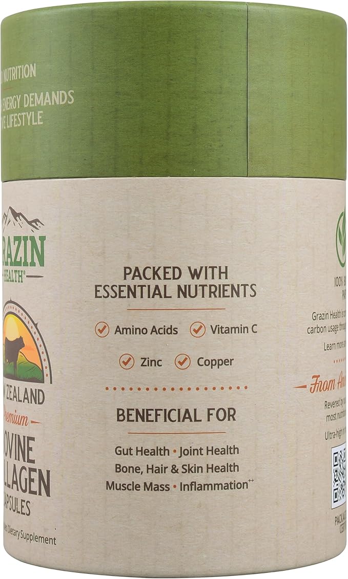 Grass Fed Bovine Collagen: 3000 Mg per Serving (30 Servings)