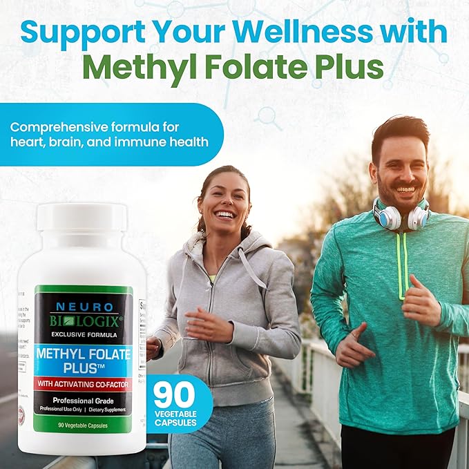 Methyl Folate Plus - Advanced Blend of L-5-Methylfolate, Folinic Acid & B Vitamins for Methylation Support - Methylfolate Supplement for Neurological & Immune Function Support
