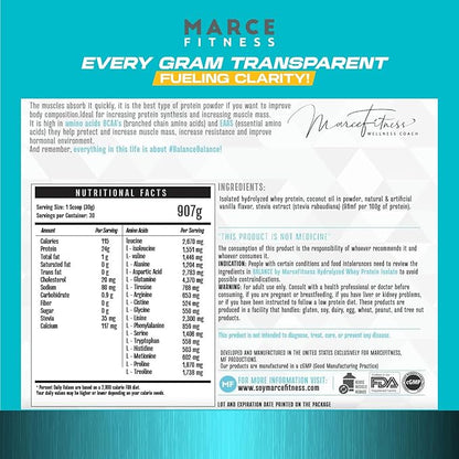 Hydrolyzed Whey Protein byMarceFitness Vanilla Flavor 2 Pound