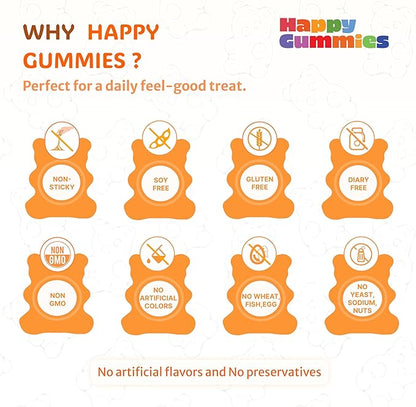 Adults Multivitamins, 60 Strawberry, Orange, Peach, Berry Flavored Gummies