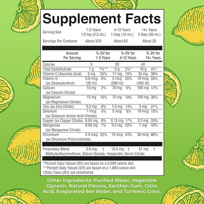 MaryRuth Organics Extra Strength Nighttime Liquid Multimineral Sleep Supplement | Sugar Free | Calm Magnesium Citrate | NO Melatonin | Calcium Magnesium Zinc | Lemonade Flavor | Vegan | 32 Servings