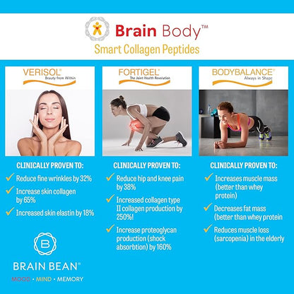 Brain Body Collagen Peptides Powder - Vital Proteins from Collagen Peptides Powder Supplement for Skin, Muscle, and Joints - Collagen Supplements for Women and Men - 25 Servings - 875 Grams