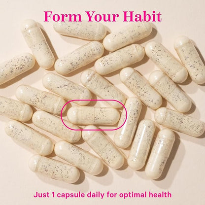 Pink Stork Women's Multivitamin - 19 Vitamins & Nutrients for Hair, Skin, & Nails, Bone Health, Energy, Immune Support - Iron, Zinc, B6, B12 & More - 30 Capsules (Packaging May Vary)