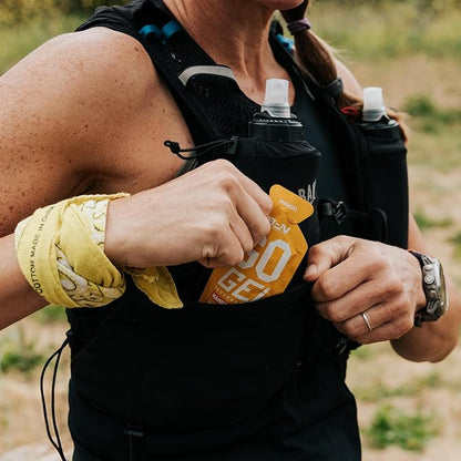 Bare Performance Nutrition, BPN Go Gel Endurance Gel, Vegan + Gluten Free Running Gel with 24g of Carbohydrates & 100 Calories per Gel Pack, 10 Single-Serving Gel Packs, Mango