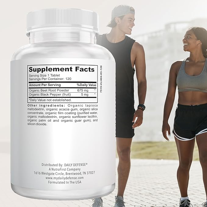 Beet Root Supplements - Overall Vitality & Energy Supplements for Women & Men with Black Pepper Powder & Beet Root Powder - 120 All Natural Beet Root Pills per Bottle