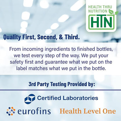 Health Thru Nutrition Alpha Lipoic Acid 600mg 60 Servings | Certified Vegan | Universal Antioxidant | Non-GMO, 3rd Party Tested, Hypoallergenic, Gluten Free, Soy Free ALA Capsules