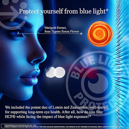 HCF A20 Microbead Brain Supplements for Memory and Focus + Brain Support, Calm, Mood, Alertness, Attention, Vision, Sleep, Immune System, 20 Premium Nootropic Nutrients Multivitamin & 7 Advances® Tech