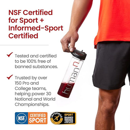 humanN SuperBeets Sport Pre Workout Powder – NSF Certified for Sport – Caffeine Free Energy – Nitric Oxide Supplement – Creatine & Stimulant Free – Wild Cherry Flavor, 20 Servings