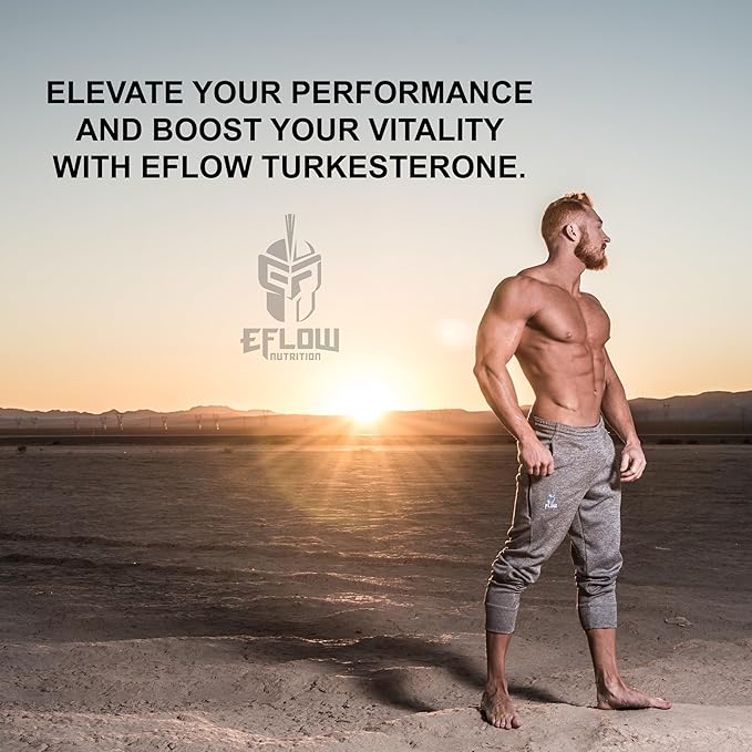 eFlow Nutrition Turkesterone Supplement for Men [Highest Purity] + Cyclodextrin for High Absorption - Increase Stamina, Lean Muscle Growth & Recovery, Boosts Drive - 3rd Party Tested (60 Capsules)