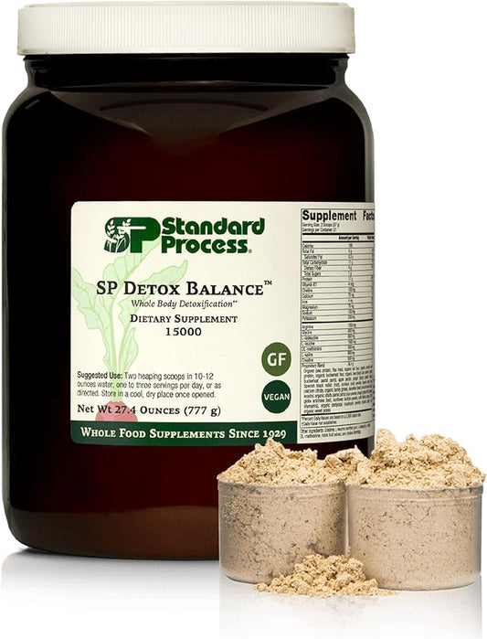 Standard Process SP Detox Balance - Whole-Food Detox Cleanse with Magnesium, Iron, Creatine, Milk Thistle, Protein, Calcium, Potassium, Choline, Arginine, Vitamin K1 - Vegan, Gluten Free - 28oz