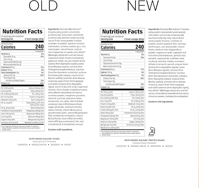 Isagenix IsaLean Shake - Meal Replacement Protein Shake Supports Healthy Weight & Muscle Growth - Protein Powder Enriched with 23 Vitamins - Creamy Dutch Chocolate, 30.1 Oz (14 Servings)