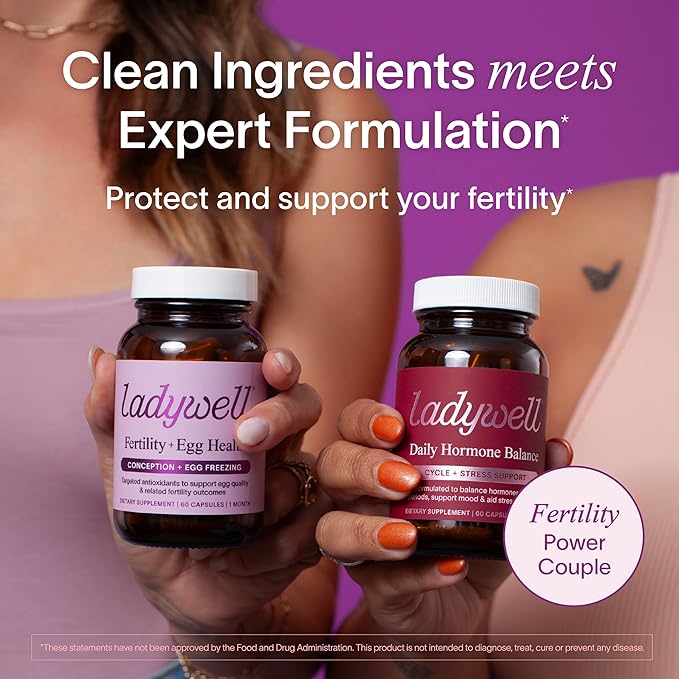 Fertility + Egg Health | Fertility Booster | Ovarian Health, Egg Quality, Ovulation & Healthy Conception Support | CoQ10, Folate + Key Ingredients | Science-Backed Women’s Supplement, 60 Ct