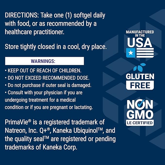 Life Extension Super Ubiquinol CoQ10 with Enhanced Mitochondrial Support – 200 mg, Shilajit – Promotes Heart Health, Cell Energy, Oxidative Stress – Gluten-Free, Non-GMO – 30 Softgels