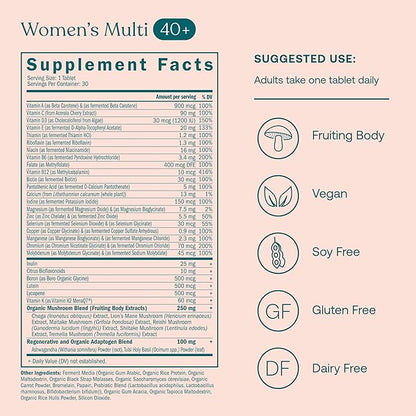 True Grace One Daily Women’s Multivitamin 40+ (30 Vegan Tablets) & Omega-3 Fish Oil (60 Softgels) - Gluten Free, Soy Free, Organic - 30-Day Supply of Each