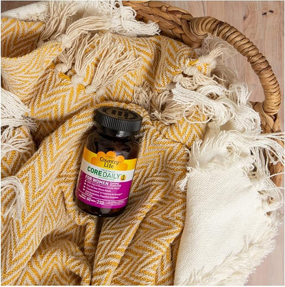 Country Life Women’s Core 1 Daily Multivitamin with Iron, Cranberry, Probiotics, and Digestive Enzymes-Certified Gluten-Free Formula for Energy, Immune Support and Complete Digestive Health,60 Tablets