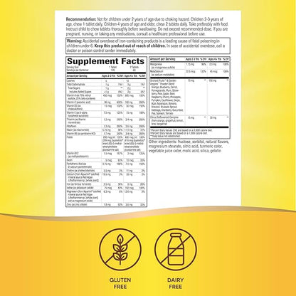 Nature's Way Alive! Children's Daily Chewable Multivitamin, Supports Bone, Eye, and Immune Health*, Orange & Berry Fruit Flavored, Gluten Free, 120 Chewable Tablets (Packaging May Vary) (Pack of 2)
