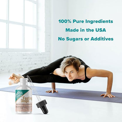 Keto Chow Fasting Drops | Sodium and Ionic Magnesium Fasting Supplement | Intermittent Fasting Mineral Supplements | Electrolyte Replenisher | 120ml Pocket Flask