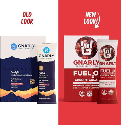 Gnarly Nutrition Fuel2O Electrolyte Powder Packs - Fuel 2O Endurance Nutrition, Electrolyte Solution, Fuel, Replenishment, and Recovery - Cherry Cola, 10-Pack