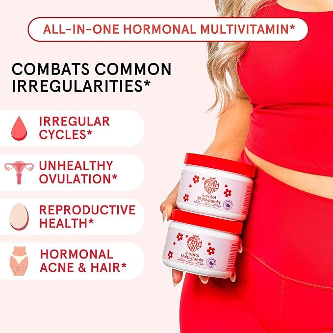 Inositol Powder Multivitamin, Pink Lemonade Flavor – 4g Myo-Inositol & D-Chiro Inositol, DIM, Zinc, Magnesium Glycinate, Vitamin D3 – Supports Women’s Health, Cycle, Energy, 30 SVG