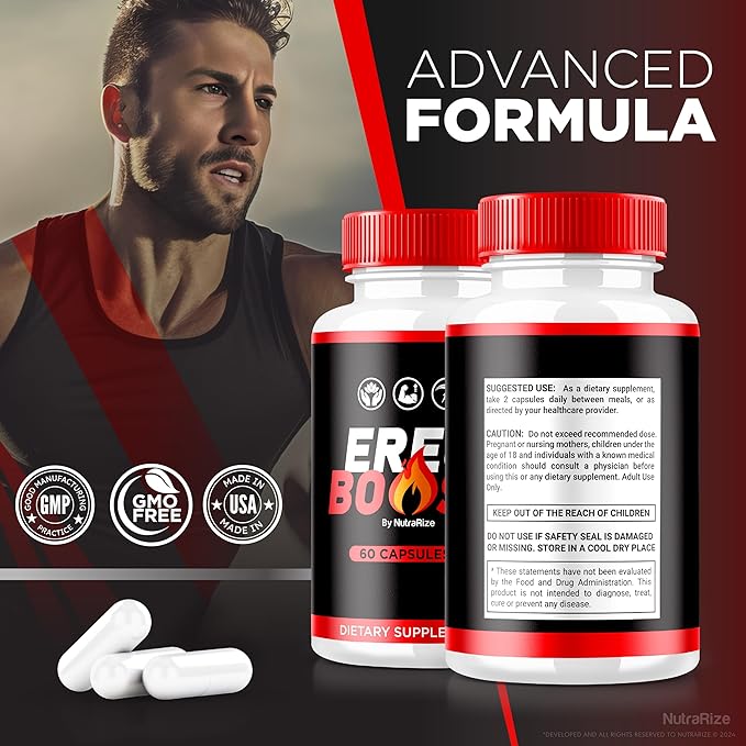 ErecBoost, ErecBoost Pills, Official ErecBoost Original Capsules for Energy & Overall Health, ErecBoost Pastillas, ErecBoost En Capsulas (60 Capsules)