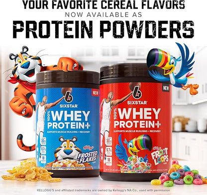 Six Star Whey Protein Powder Plus | Muscle Building & Recovery Plus Immune Support | Muscle Builder for Men & Women | Kellogg’s Frosted Flakes Flavor | 1.8lb
