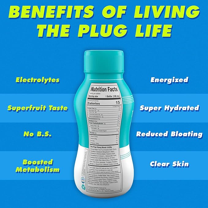 The Plug Liver Cleanse Detox & Repair Drink - Plant Based Herbal Electrolyte Drink for Liver Support & Health, Bloating Relief, Restore Antioxidants & Minerals | Liver Complex Energy Drink (24-Pack)