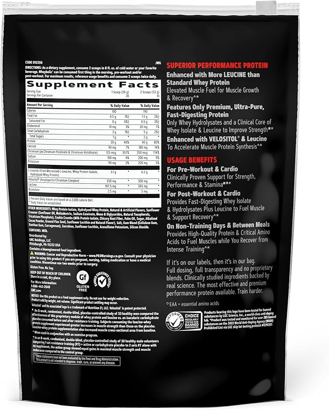 GNC AMP Wheybolic Whey Protein Powder Isolate with BCAA | Targeted Muscle Building and Workout Support Formula | Gluten Free | Cookies and Cream | 10 Servings