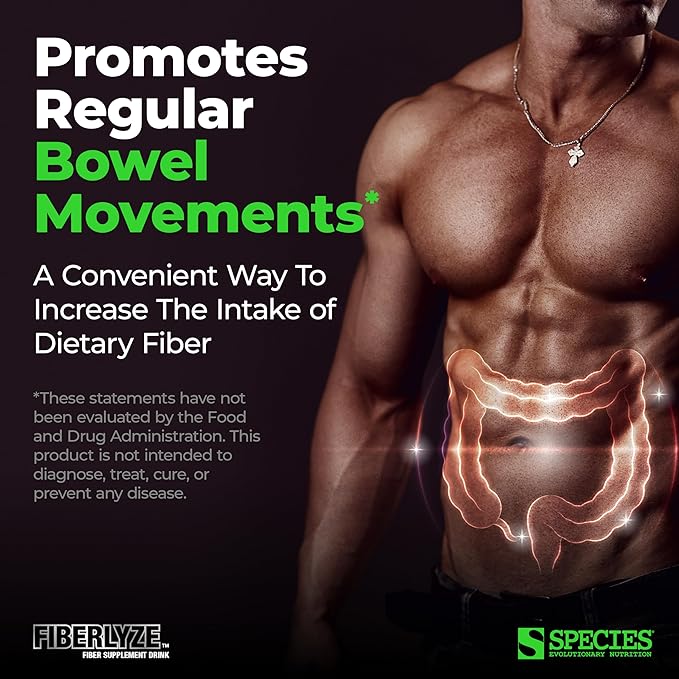 Species Nutrition Fiberlyze Fiber Supplement, Psyllium Based Soluble & Insoluble Fiber Powder for Healthy Colon, Digestive Functions (Fruit Punch, 30 Servings)