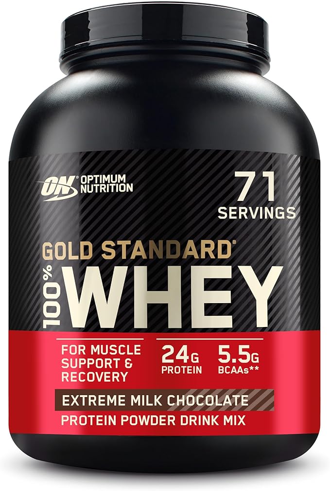 Optimum Nutrition Gold Standard 100% Whey Protein Powder, Extreme Milk Chocolate, 5 Pound (Packaging May Vary)