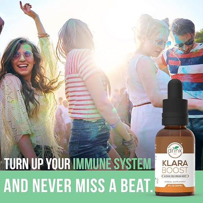 Klara Boost by Drink Inc. | High-Potency Alcohol Free Immuno-Boost | 30ML Herbal Supplement | Made of 100% Organic and Ethically Wildcrafted Natural Ingredients | Daily Detox and Revitalization