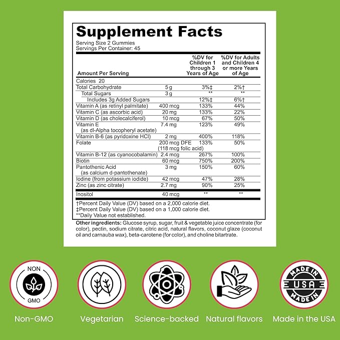 Kids Multivitamin Gummies - Bear-Shaped Kids Vitamin Gummies for Immune Support and Growth - Non-GMO, Vegetarian Daily Gummies - Exciting Flavors - Multivitamins for Kids - 45 Servings