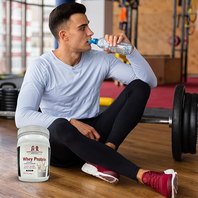 Grass Fed Whey Protein, BCAAs Rich Lean Body Protein Shake for Meal Replacement & Post Workout Recovery, 19g of Protein, No Artificial Sweeteners, Vanilla, 12 Oz