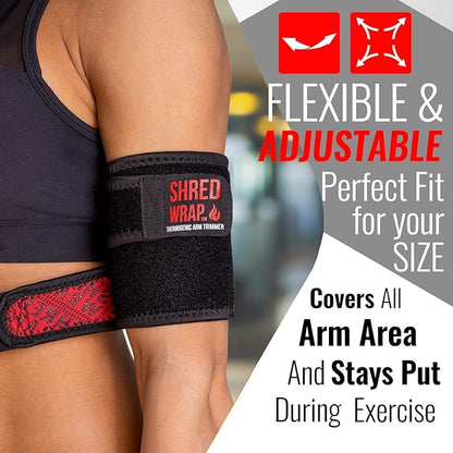 Iron Bull Strength Shred Wraps for Arms - Thermogenic Arm Trimmers for Weight Loss - Premium Fat Burning Bands with Slimming Technology - Arm Body Wraps Toner and Shaper