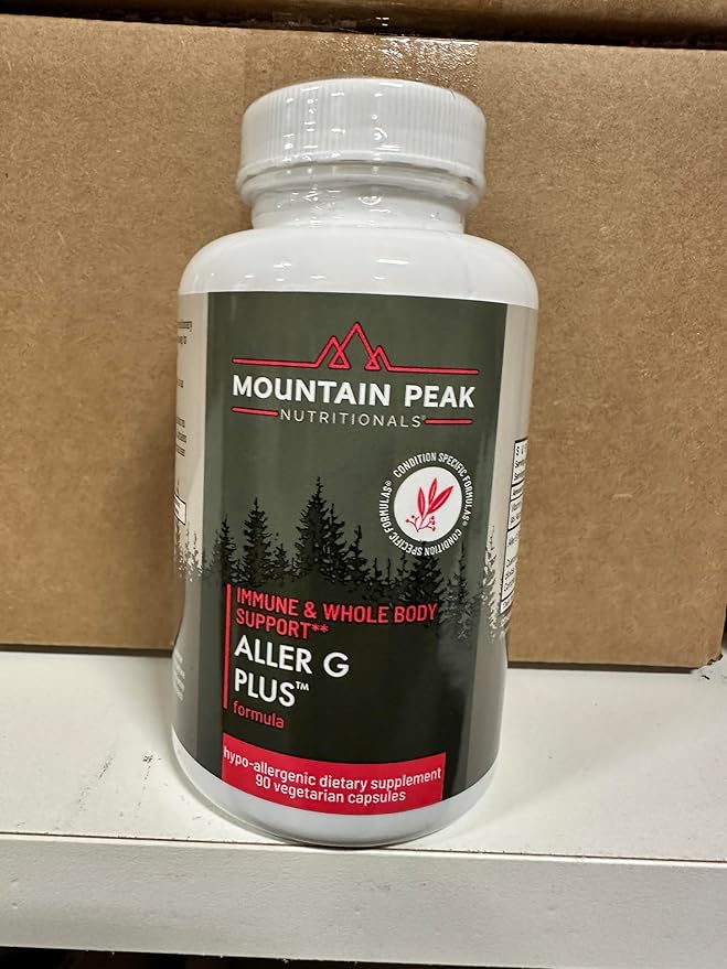 Mountain Peak Nutritionals Aller G Plus Formula - Daily Respiratory Support Supplement - Promotes Healthy Seasonal Immune Function - Hypoallergenic Dietary Supplement (90 Vegetarian Capsules)
