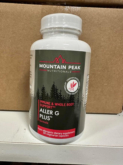 Mountain Peak Nutritionals Aller G Plus Formula - Daily Respiratory Support Supplement - Promotes Healthy Seasonal Immune Function - Hypoallergenic Dietary Supplement (90 Vegetarian Capsules)