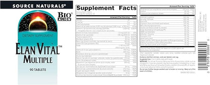 Source Naturals Elan Vital Multiple, for Multiple Body System Support* - 90 Tablets