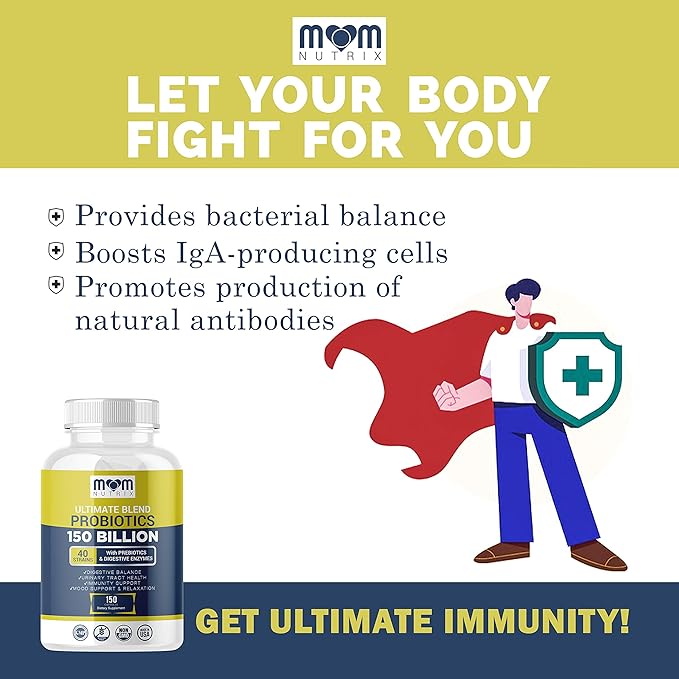 Probiotics 150 Billion CFU - 40 Strain Probiotics for Women, Probiotics for Men and Adults - Shelf Stable Probiotic with Organic Prebiotic - Acidophilus Probiotic - 150 Capsules - Made in USA