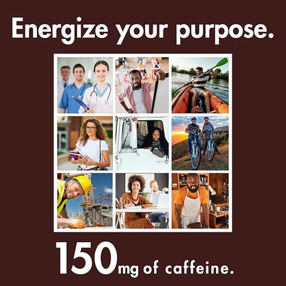 – Caffeinated Chocolate Energy Boost – Perfect for Helping Stay Awake While Working, Driving, Sports, and Work With No Crash – 50 Count