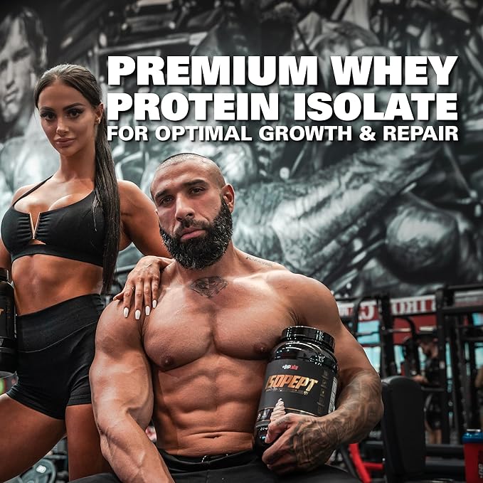 IsoPept Hydrolyzed Whey Protein Powder by EHPlabs - 100% Whey Protein Isolate & Hydrolysate, 27g of Protein, Non-GMO, Gluten Free, Fast Absorbing, Easy Digesting, 27 Serves (Peanut Butter Cups)